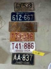 Early 1900s Ohio License Plates