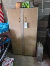 Two Door Metal Cabinet w/ Contents & Hardware
