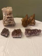 Chalcedony, Dogtooth Calcite, & Amethyst