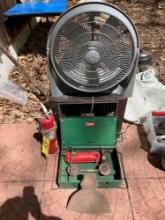 Coleman stove - Axe head - fan - heater
