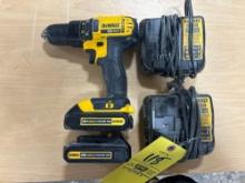 Dewalt 20v Drill with Extra Battery and Two Chargers