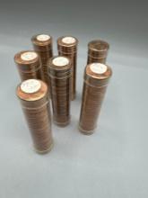 7 Rolls of 1950s Lincoln Head Cents better Grade