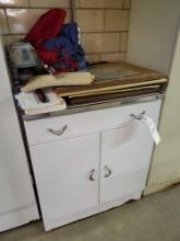 Metal Cabinet with Contents