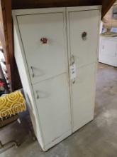 (2) Metal Cabinets with Contents, vases, candles