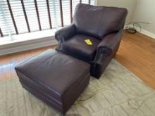 Nice Leather Chair with Ottoman