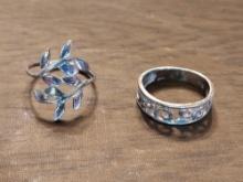 (2) .925 Silver Rings