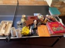contents on ping pong table