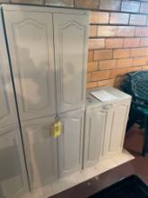 (1-1/2) Keter plastic cabinets, and contents inside