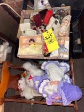 early baby dolls and an early kids piano