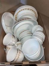 (2) Corelle dinnerware sets, together (77) pieces