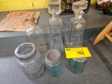 Decanters, mason jars