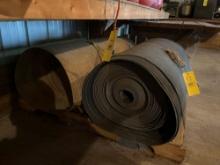 Pallet with 2 full rolls of rubber matting