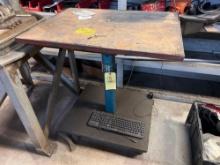 Metal Base Rolling Work Table