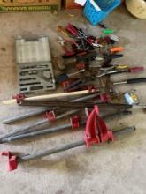 Assorted Hand Tools and Clamps
