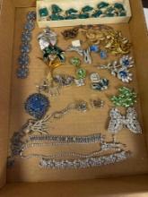 Costume Jewelry, Rhinestones, necklaces, brooches, and more
