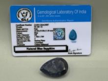 Certified Natural Blue Sapphire 59.100 CTS