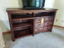 Solid Wood Entertainment Stand