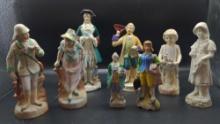 Lot of Vintage Porcelain Bisque and Ceramic collection of figurines