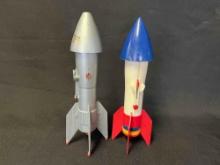 1950s Astro MFG Rocket bank - Plastic Rocket Bank