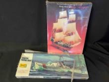 2 Boat Models still in packaging - Coastal Patrol Boat and Jolly Roger Pirate ship
