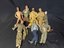 8 GI Joe Dolls And 2 other miscellaneous dolls