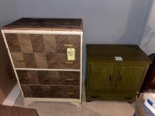 wooden dresser, and cedar chest