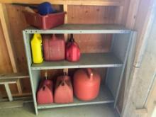 Metal storage Shelf W/ Gas Tanks