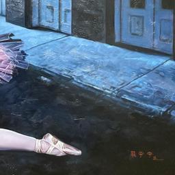 Kneeling Ballerina by Yan Original