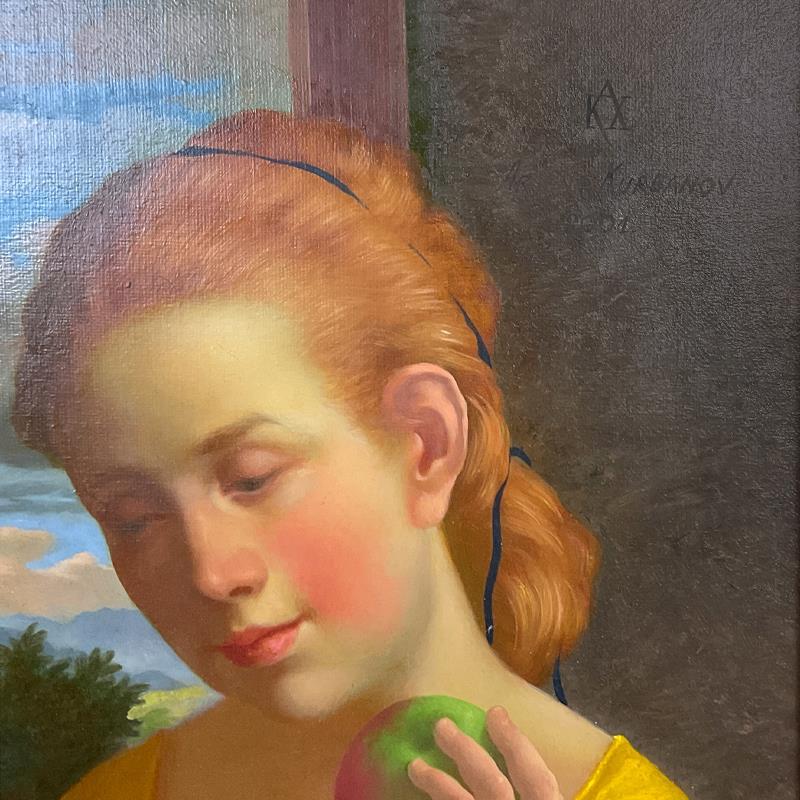 Girl with Apple by Kurbanov Original