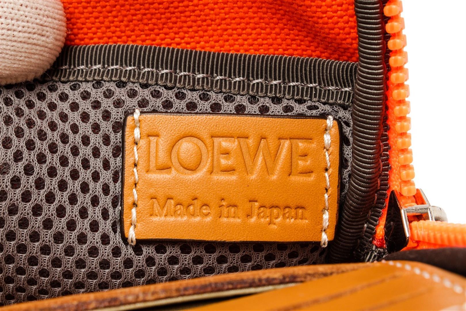 Loewe Orange Canvas with Jacquard Logo Crossbody Pouch