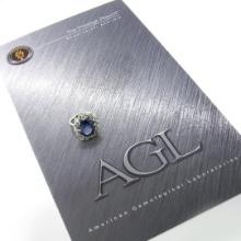 New Platinum AGL Ceylon NO HEAT Old Cut Sapphire Old Mine Diamond Large Ring