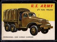 U.S. ARMY 2 1/2 TON 1954 TOPPS WORLD ON WHEELS