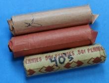 3 ROLLS OF WHEAT PENNIES - 150 PENNIES TOTAL
