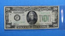 1934 Federal Reserve Bank Note Twenty Dollar Bill $20