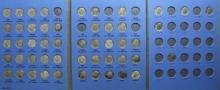 Collection Book of Roosevelt Dimes - 44 of 90% Silver Coins and 6 Coins Clad