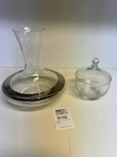Glass wine decanter Vintage Sugar bowl