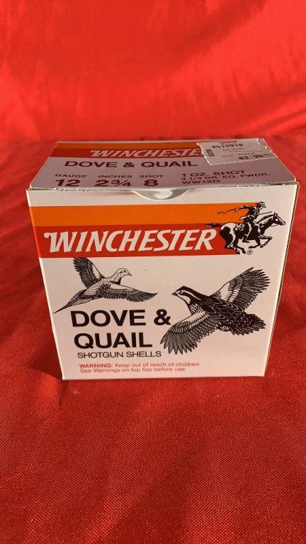 25rds Winchester Dove & Quail 12ga 8 Shot Shells