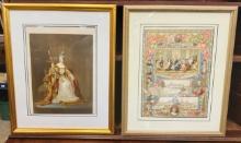 Lot Of 2 English Royalty Lithographs Late 19th C.