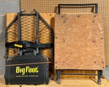 Big Foot Lever Action and Metal and Wood  Shooting Table