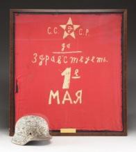 WWII RUSSIAN FLAG CAPTURED AT STALINGRAD &