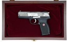RUGER MODEL P345 ENGRAVED SEMI-AUTO PISTOL AND