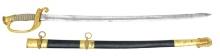 US M1852 NAVAL OFFICER’S SWORD BY AMES.