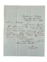 RARE & IMPORTANT TOM CUSTER AUTOGRAPH LETTER TO