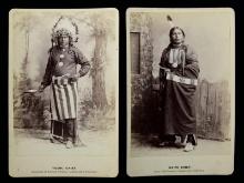 PAIR FINE CABINET CARD PHOTOS OF "KNIFE CHIEF" &