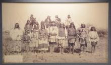 LARGE REPRODUCED PHOTOGRAPH OF NATIVE AMERICANS