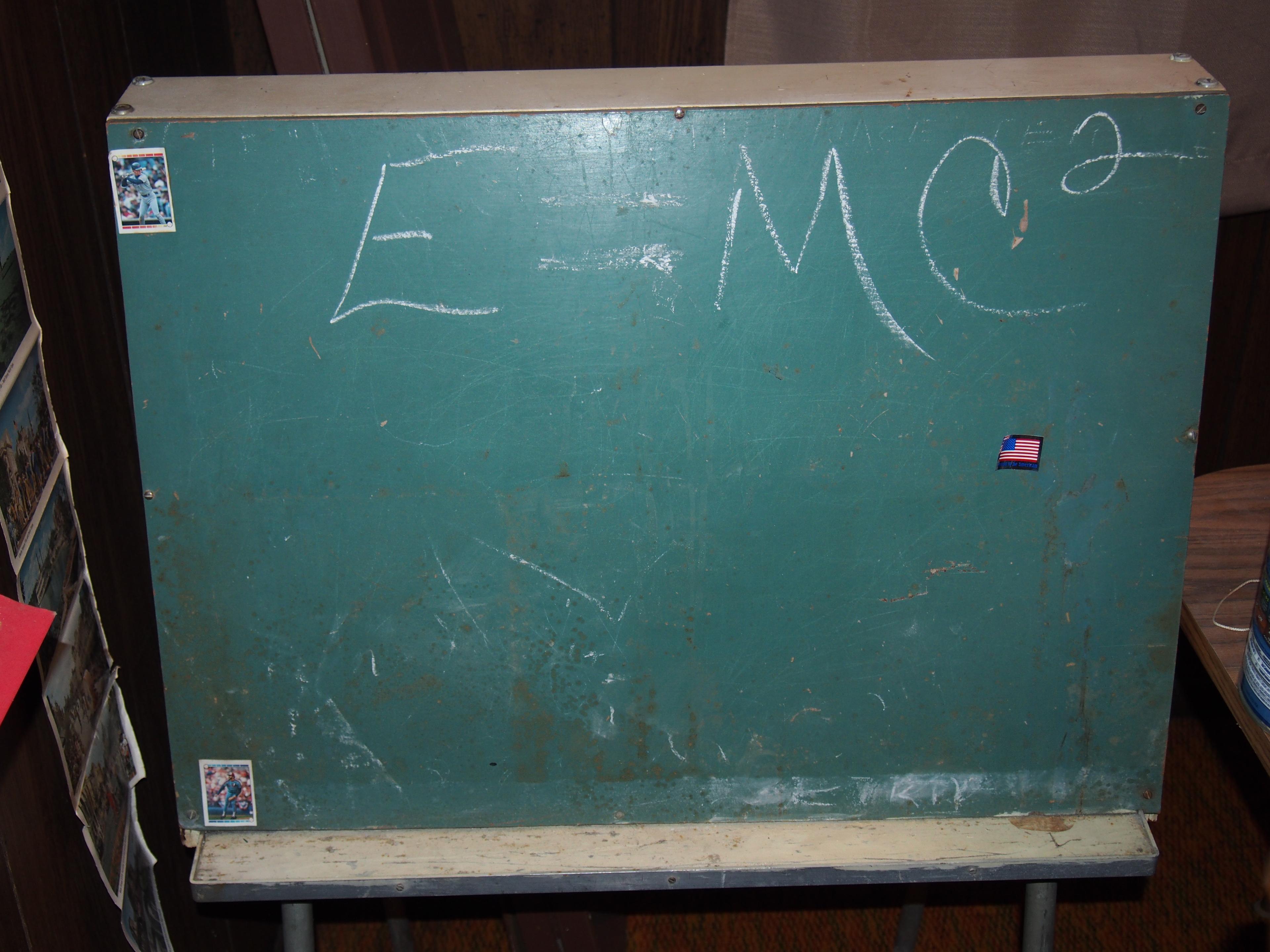 Children's chalkboard and storage