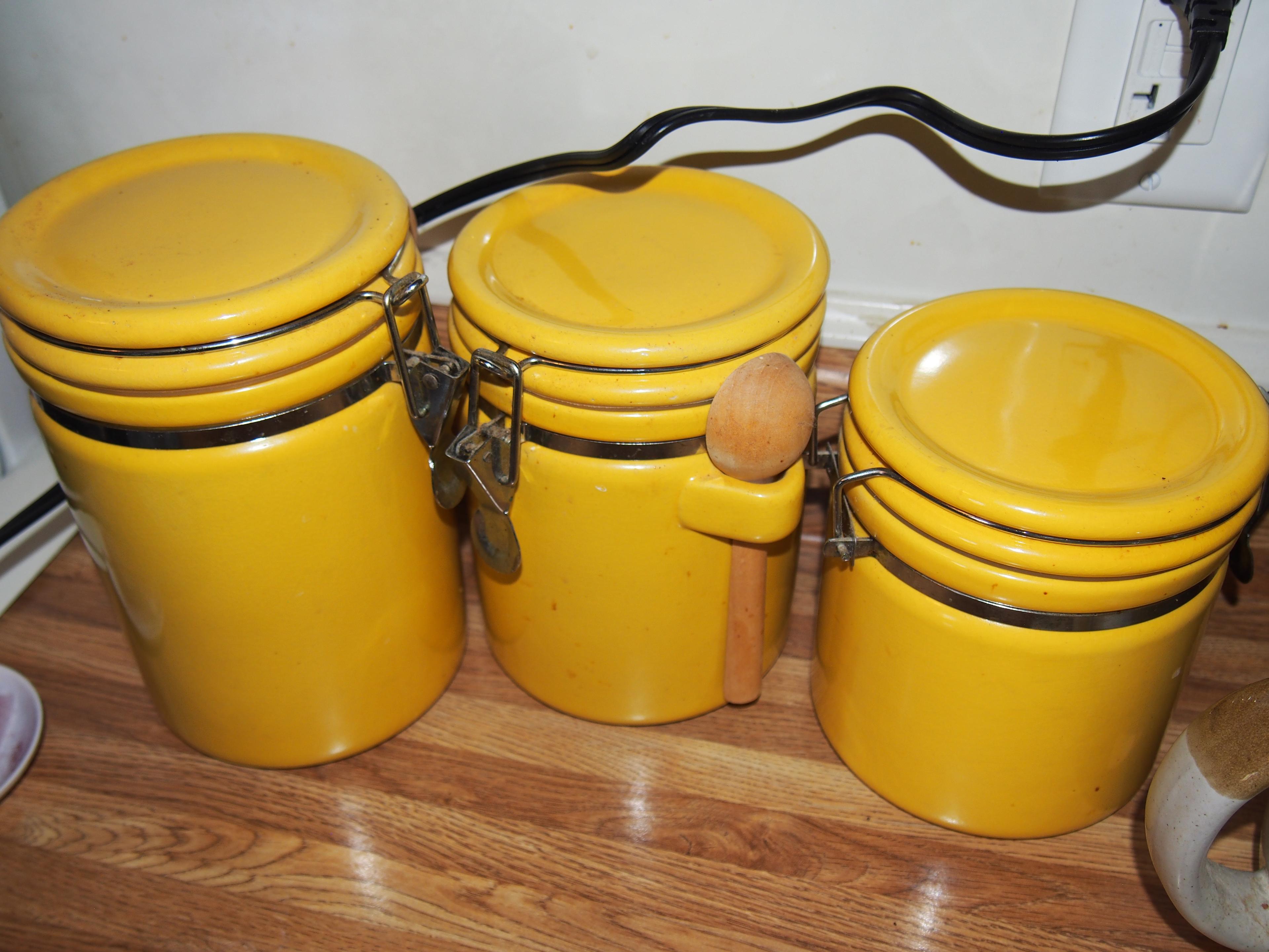 3 piece yellow jars
