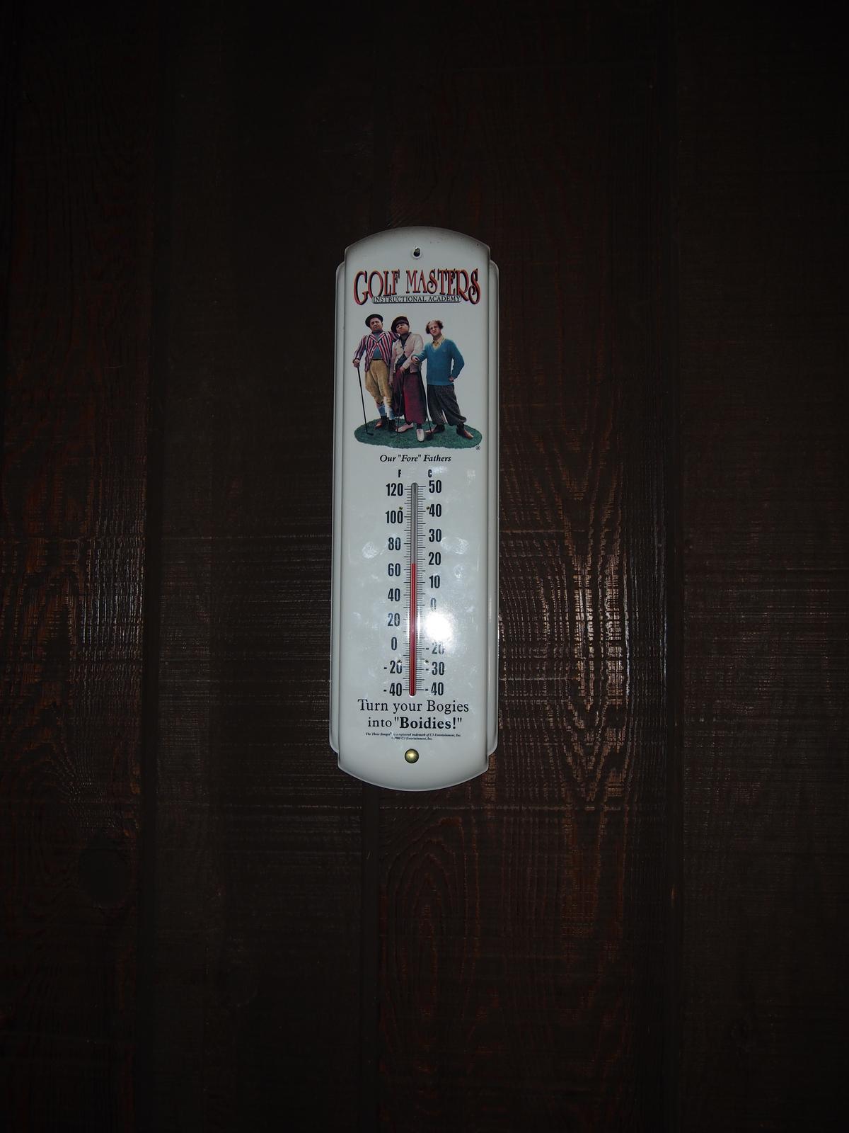 The Three Stooges Golf Masters thermometer