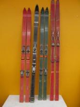 (4) Pairs 1960s Skis