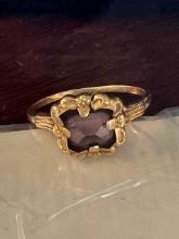 Antique Gold Ring w/Loose Aquamarine Colored Stone